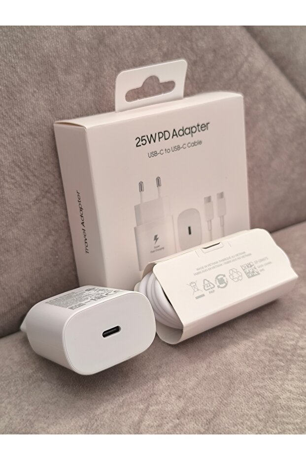 Samsung Galaxy A23 A24 A25 A33 A34 A52 A53 A55 A54 A70 A71 A72 A73 Uyumlu Orj Hızlı Şarj Aleti Seti - 4