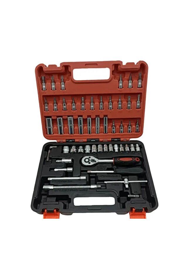 Cr-v Max 1/4 Cırcırlı 53 Parça Lokma takımı Anahtar Takımı Bits Uç Seti Tam Set - 1