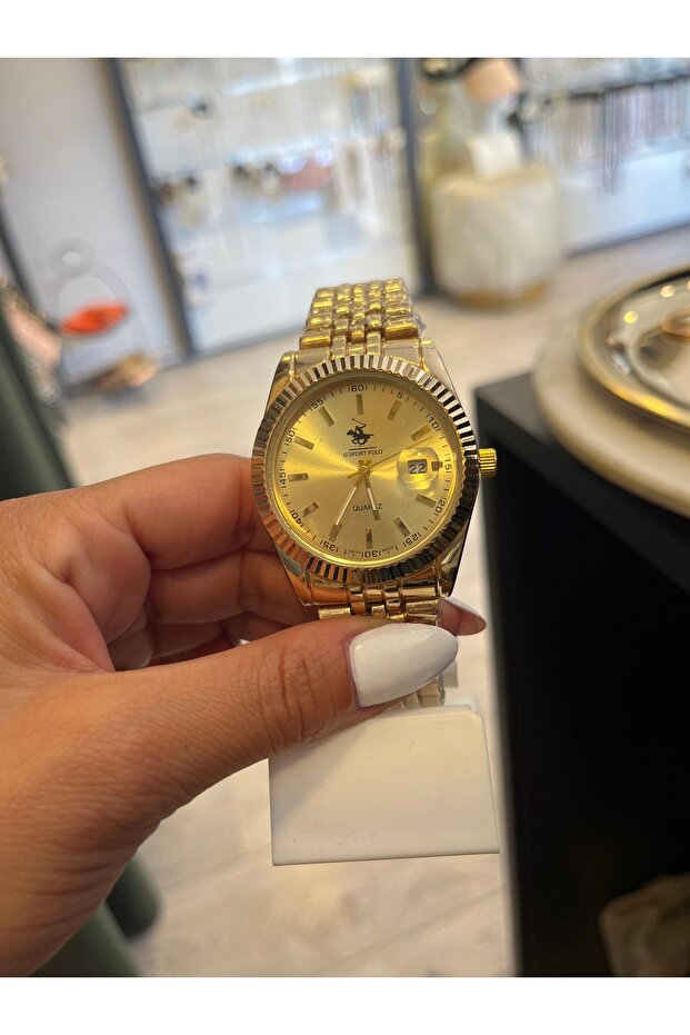 Gold Male Clock