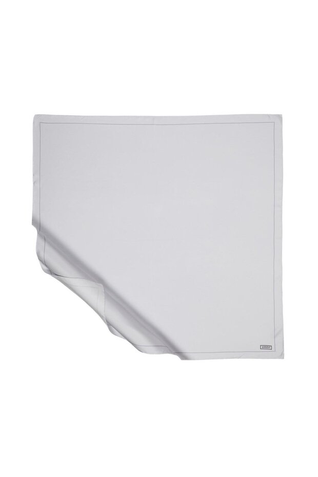 Twill Silk Scarf - Frame - Ice White