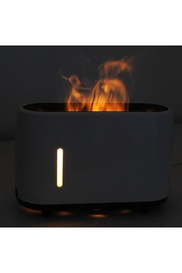 Humidifier and Aroma Diffuser, with False Flame, 240ml, Remote Control, Timer, Black - 7