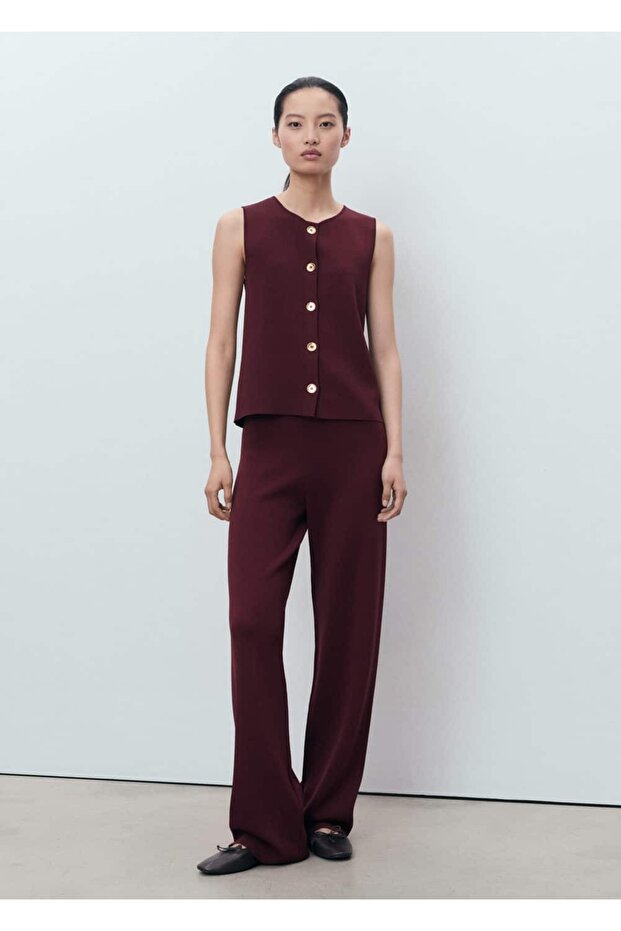 Beli lastikli triko pantolon - 2