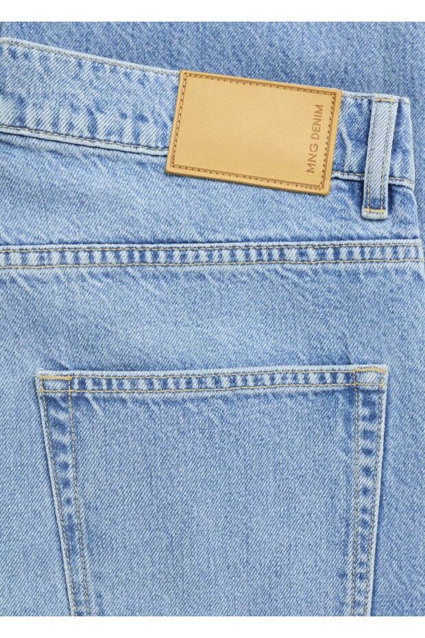 Pamuklu regular waist jean pantolon - 8