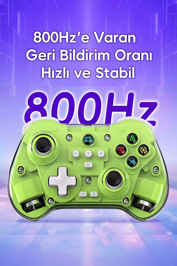 Z01X PC/IOS/Android/Switch/Switch Oled Uyumlu Bluetooth Bağlantılı Şeffaf Joystick Gamepad - 5
