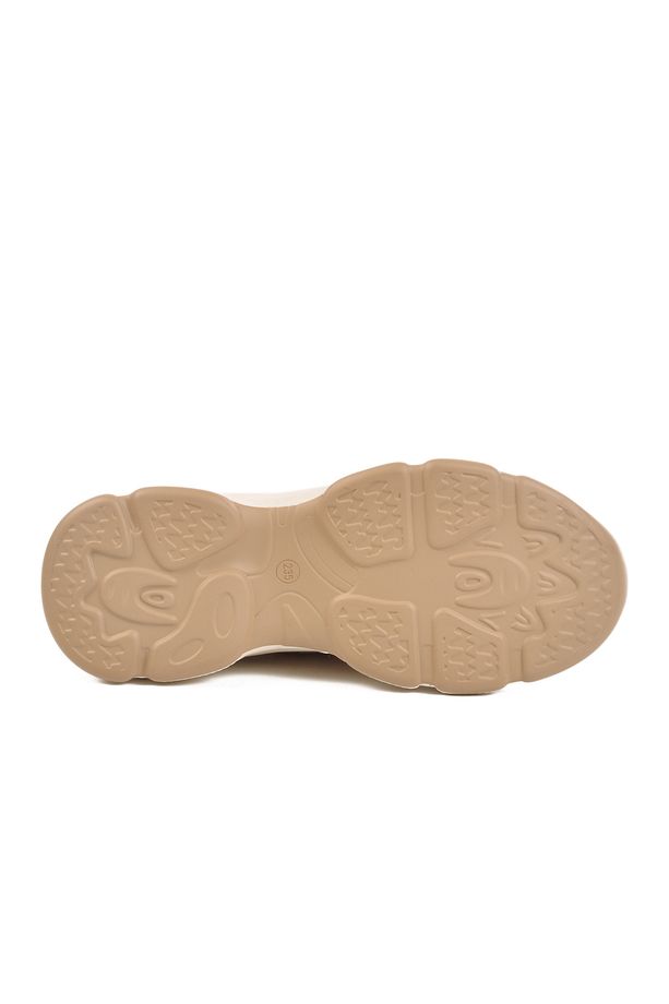 Krem Hafif Triko Örme Anatomik Kadın Sneaker B064 Z - 5