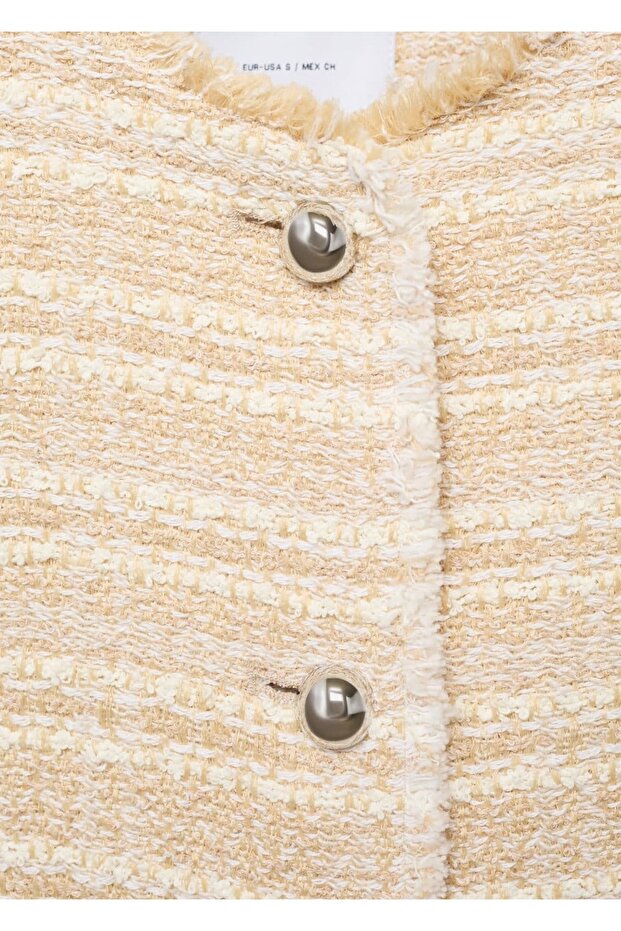 Düğmeleri taşlı tüvit ceket - 7