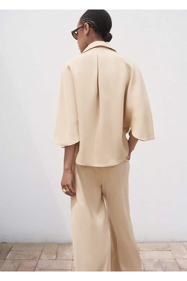 Truvakar kollu oversize gömlek - 4