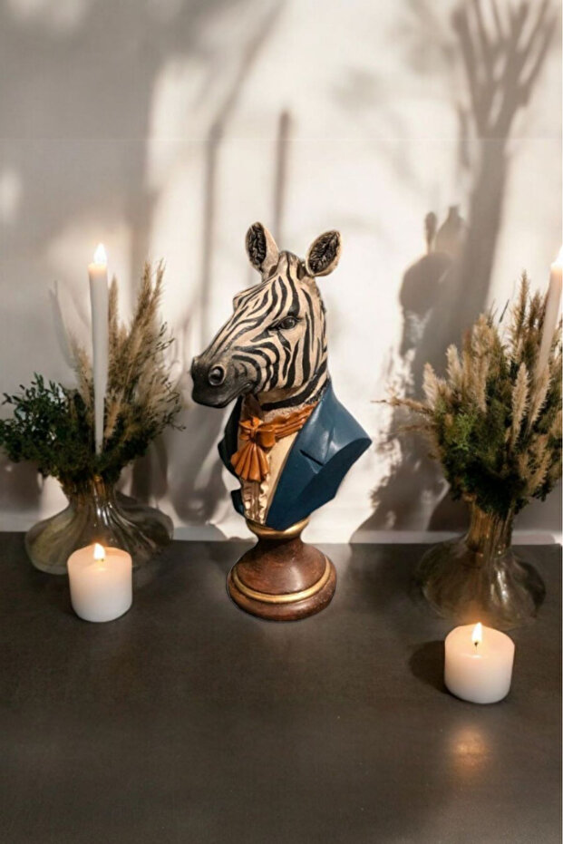 Dekoratif Zebra Büst - 1