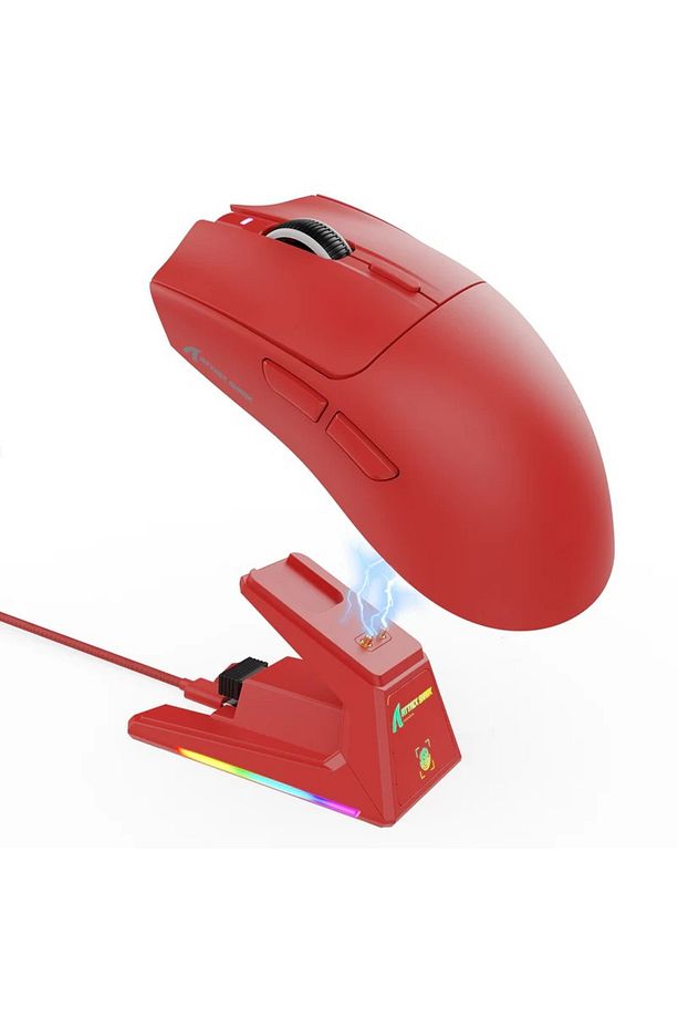 ATTACK SHARK X1 Üç Modlu Oyuncu Faresi Dokunmatik Yüzey RGB Şarj İstasyonu PAW3395PRO Sensör - 6