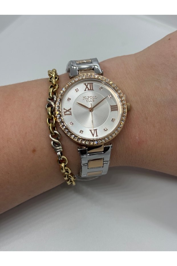 Jg.Polo Club Silver and Rose Color Steel Watches Women's Watches Do Not Change Color