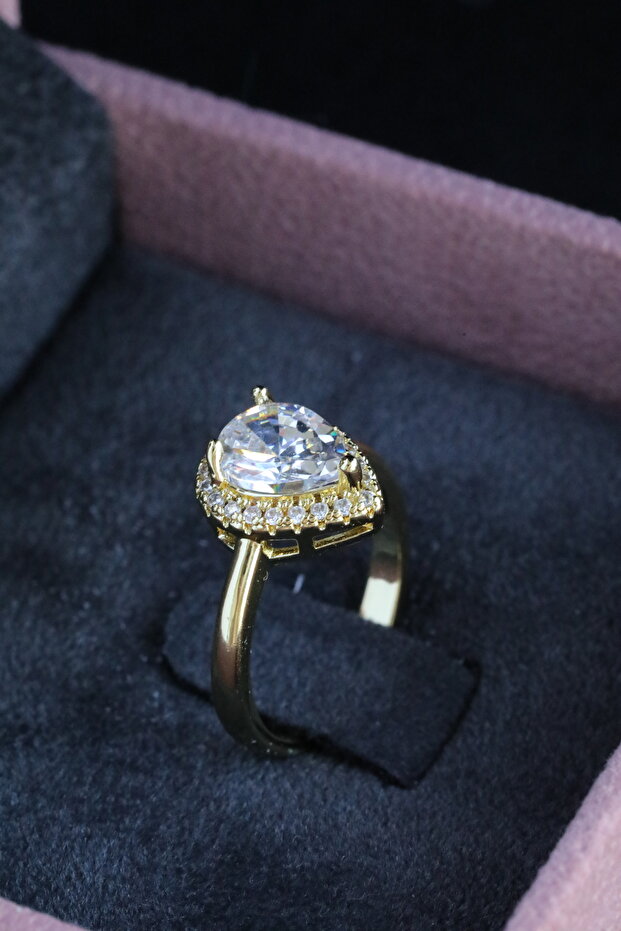 Bright Zircon Stone Special Design Serious Relationship Vip Women's Adjustable Ring