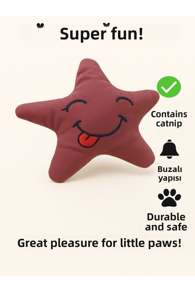 Cat Toy Plush Interactive with Catnip and Bell, Stress Reducer, Relaxing Playmate - 1