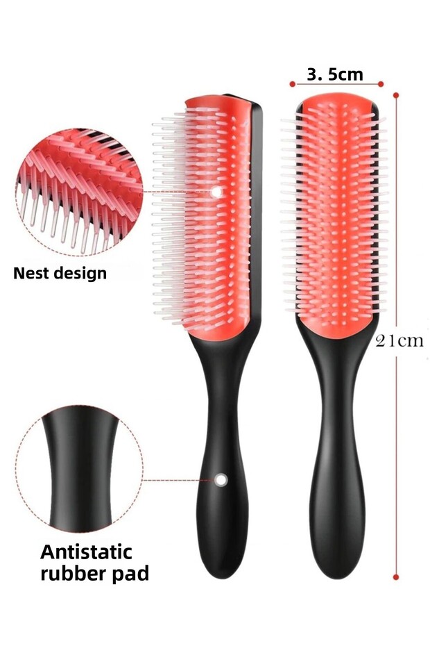Styling Brush 9 Row Styling Brush Curly Girl Curly Method Brush - 2