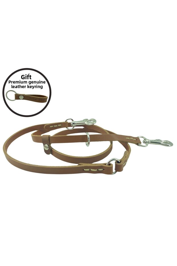Premium Genuine Leather Multifunctional Convenient Dog Walking Leash 1.4Cm//170Cm