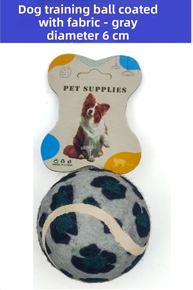 Fabric Coated Dog Training Ball (6 cm Diameter) Durable - in Tennis Ball Hard