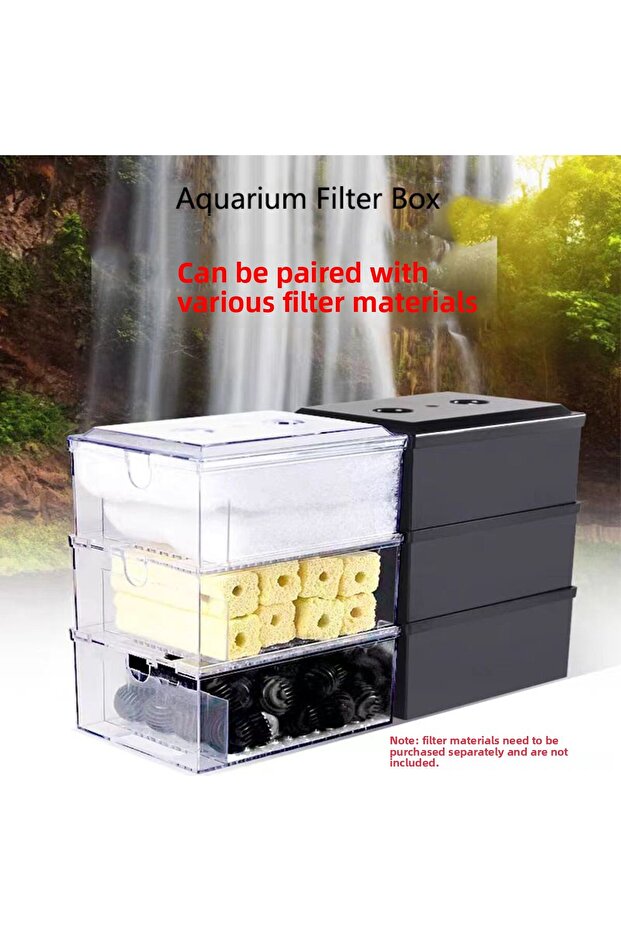 Aquarium External Filter Box for Pump Water Box for Upper Filtration Drip Circulation System Filt... - 3