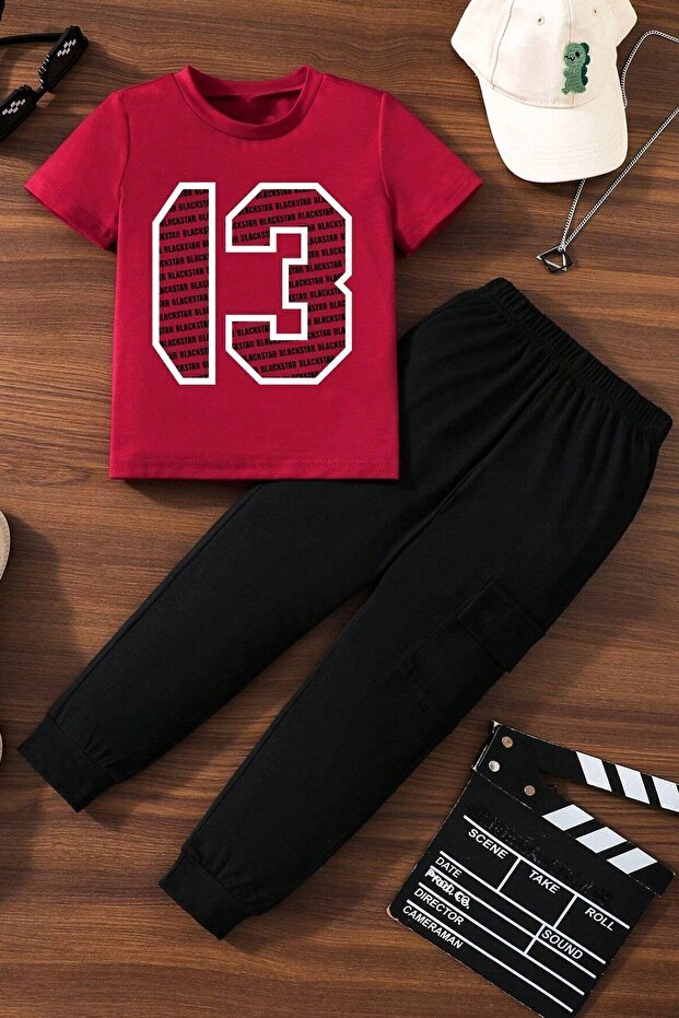 Children's 13 Printed Top and Bottom Tracksuit Set