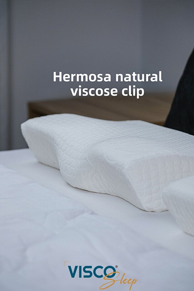 Orthopedic Visko Pillow Special Design for Neck Form Hermosa Viscose Pillow with Case 60X35X11-7 cm