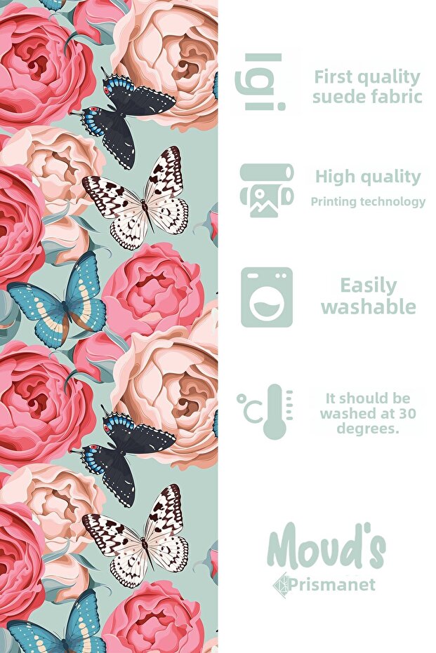 مفرش المائدة الكلاسيكي ذو النمط الكلاسيكي 3 منقوش من جلد الغزال الدائري - 2