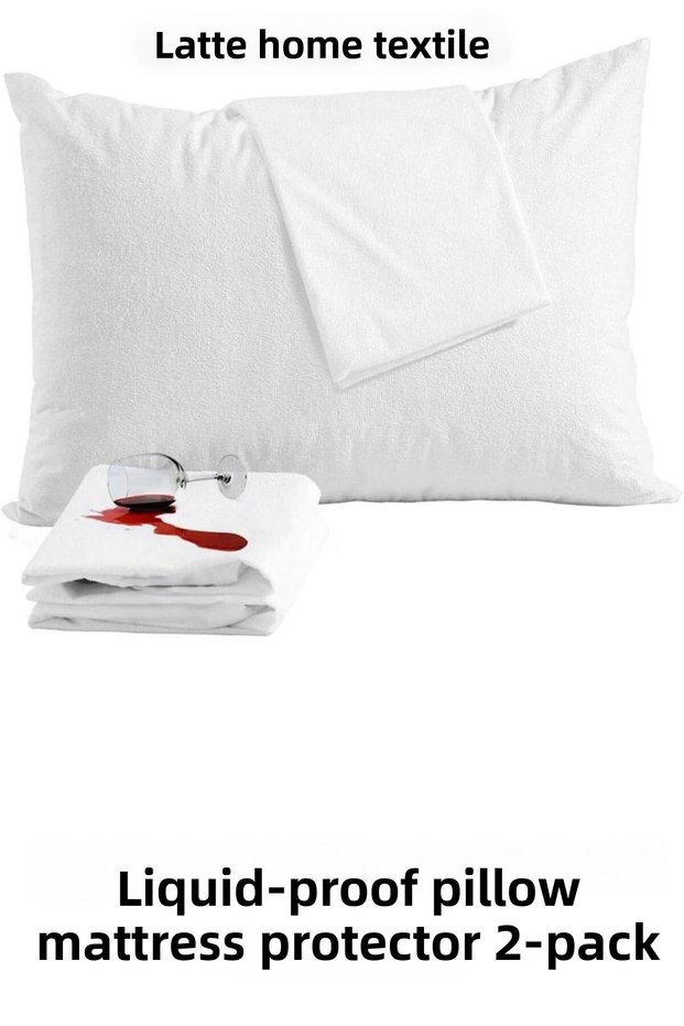 White Colored, Cotton, Liquid Proof Cushion Mat and Pillow Protector (50 X 70 cm) 2 Pieces