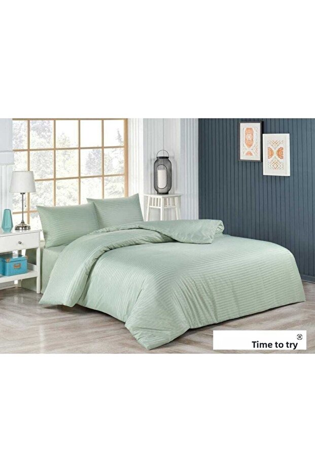Satin Duvet Cover Set Double Hotel and Home Type 2 Pillowcases