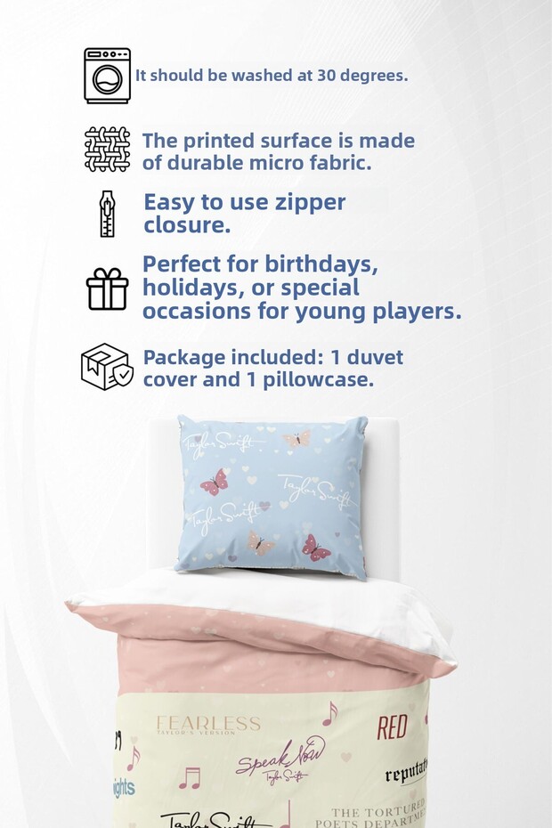 Taylor Swift Colorful Duvet Cover Set (Without Sheets) - 5