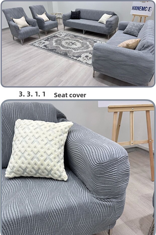 3.3.1.1 Seat Cover Seat Cover Set Home Textile Sofa Cover
