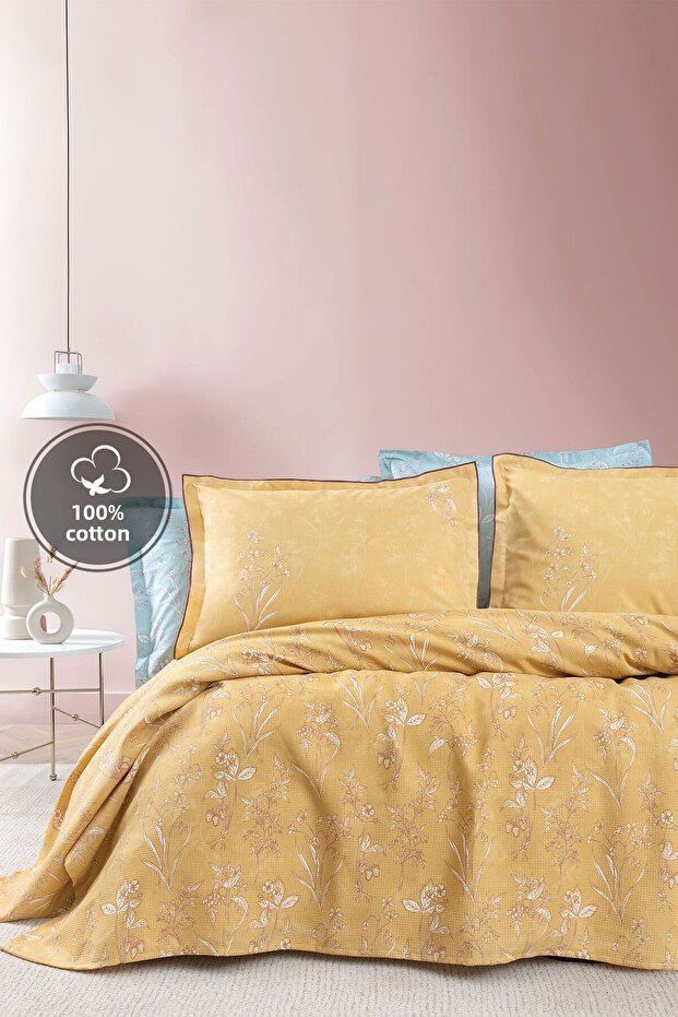 Menard Double 100% Cotton Pique Set - Yellow