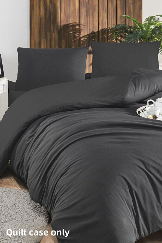 Single Duvet Cover 160x220 Anthracite