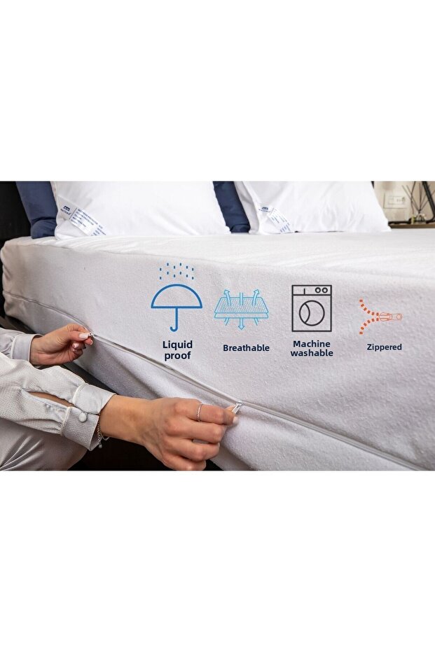 FULL COVER LIQUID PROOF BED PROTECTOR - 1