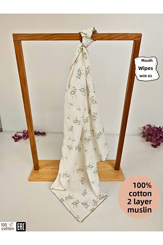 2 Layer Muslin Baby Girl and Boy Blanket Oeko-Tex 100% Cotton Patterned Stroller Cover Newborn