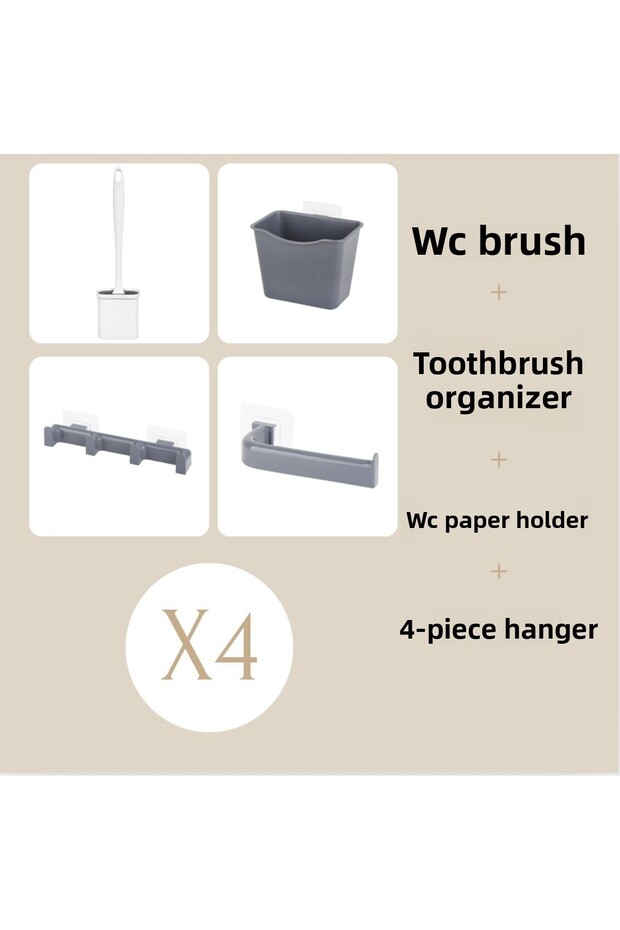 4-PIECE BATHROOM ACCESSUARY SET - 1