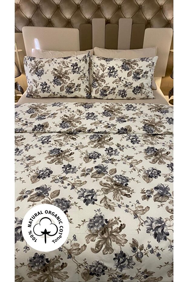 Gold 100% Cotton Double Duvet Cover Set Boxed Product