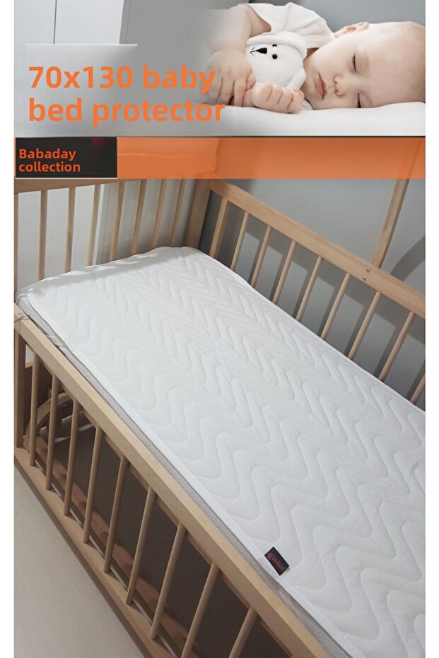 Mattress Pad 70X130 for Baby Bed (Crib) Water-Resistant Corner Elastic