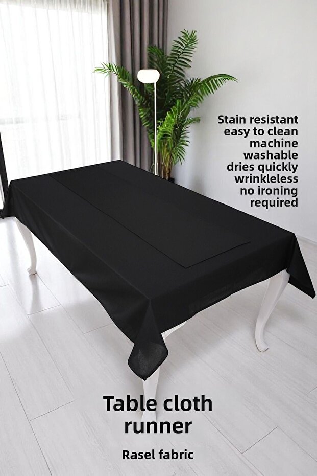 Smooth Set Tablecloth and Runner Set Table Cloth Dowry Set (Tablecloth and Runner) - 2