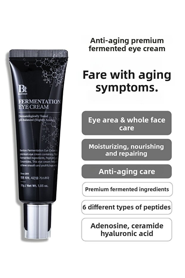 Premium Fermented - 30g Eye Cream, Anti-Wrinkle and Anti-Aging Moisturizer
