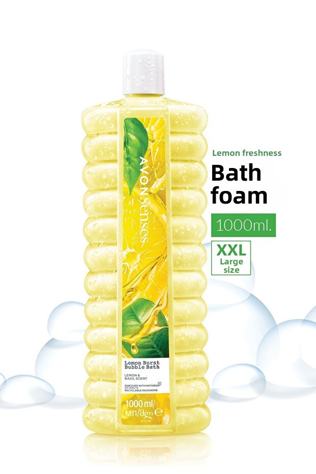Senses Lemon Burst Lemon and Basil Scented Bath Bubble 1 Lt. - 1