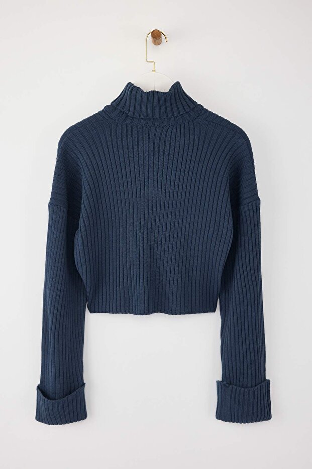 Indigo Crop Basic Triko Kazak TWOAW22KZ0223 - 7