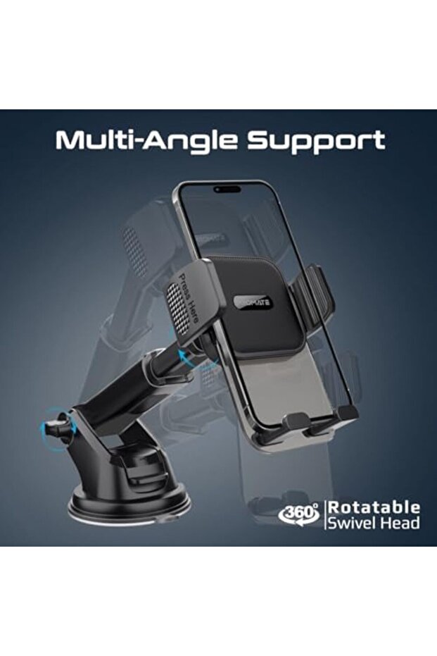 حامل هاتف مبتكر للسيارة، تصميم شفاف للتثبيت التلقائي، مع ذراع قابل للتمديد، متعدد الاستخدامات - 5