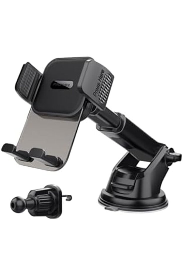 حامل هاتف مبتكر للسيارة، تصميم شفاف للتثبيت التلقائي، مع ذراع قابل للتمديد، متعدد الاستخدامات - 1