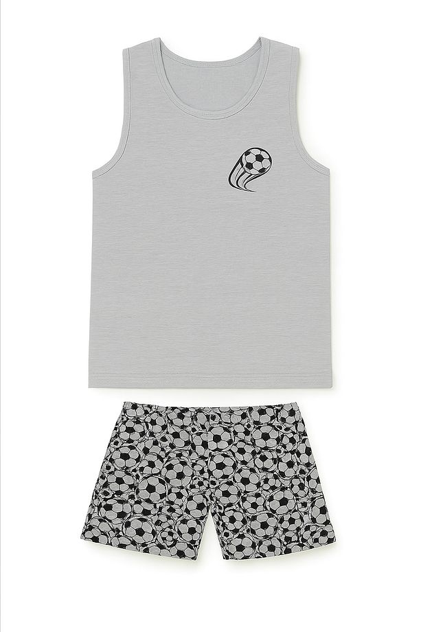 Kalın Askılı Şortlu Erkek Çocuk Pijama Takımı Top - 1