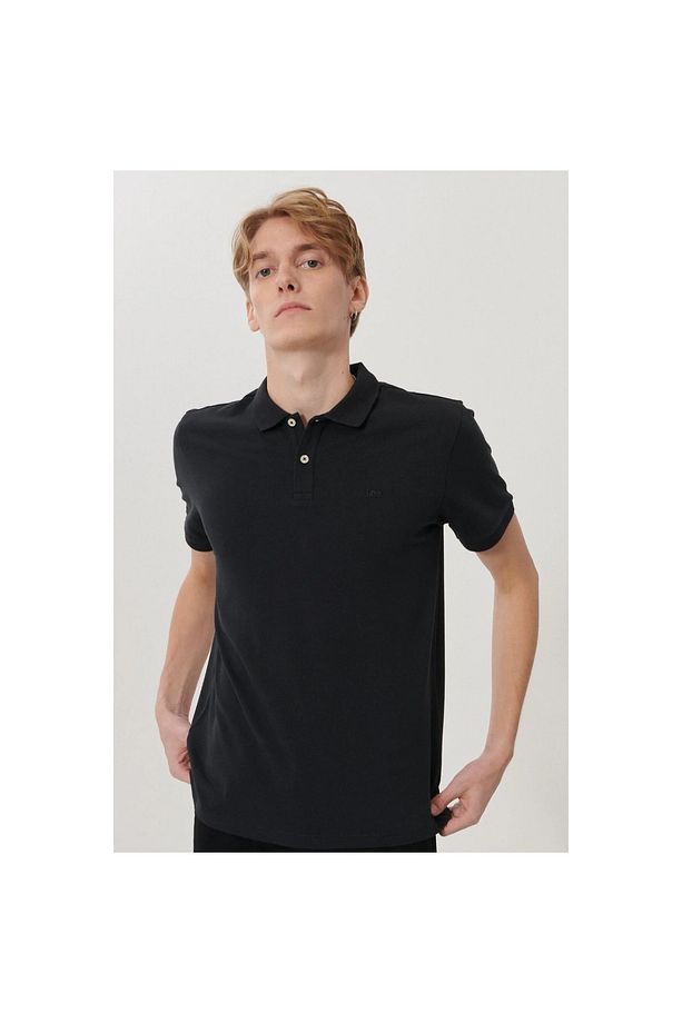 Regular Fit Normal Kesim Polo Yaka %100 Pamuk Tişört - 1