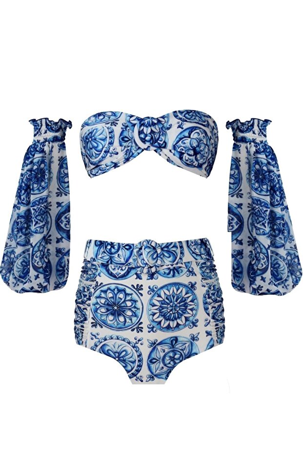Madison Bleu Blanc Bikini Set - 1