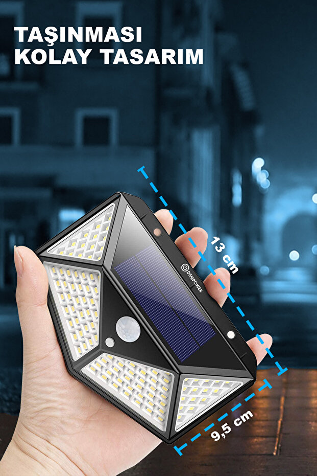 4’ Adet Güneş Enerjili Sensörlü Led Duvar Lambası - 5