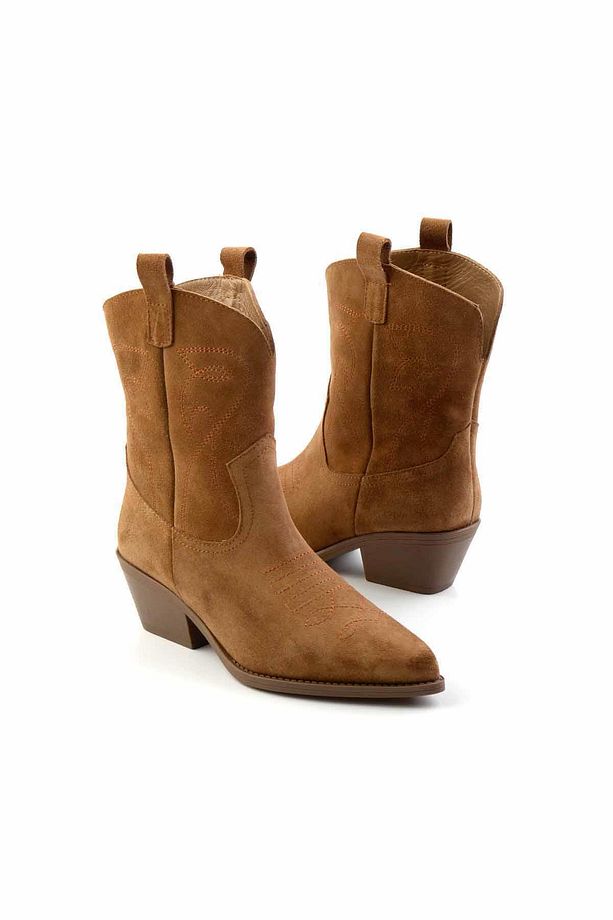 Camel Süet Hakiki Deri Kadın Bot & Bootie K02415017502 - 2