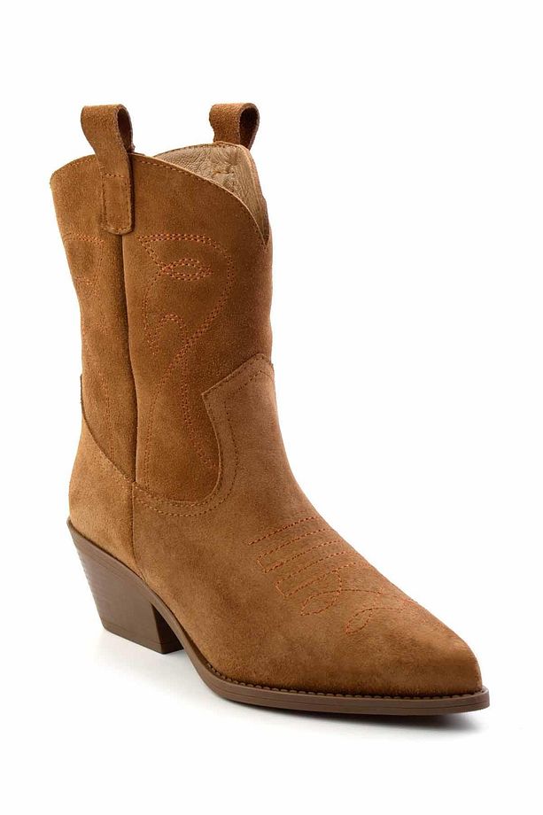 Camel Süet Hakiki Deri Kadın Bot & Bootie K02415017502 - 3