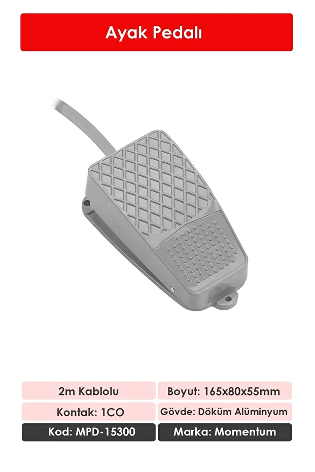 Döküm 2m Kablolu Ayak Pedalı No Nc Mpd-15300 - 2