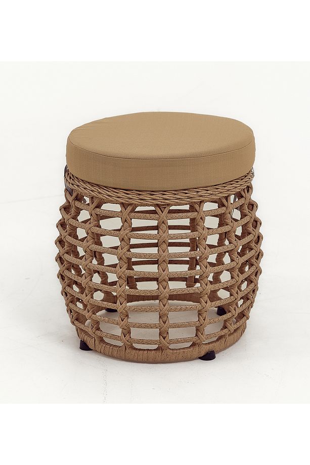 Linda Rattan Bahçe Balkon Oturma Grubu (3 1 1 Masa 2 Puf ) - 8