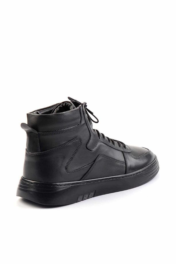 Siyah Leather Erkek Bot & Bootie E02440277841 - 4