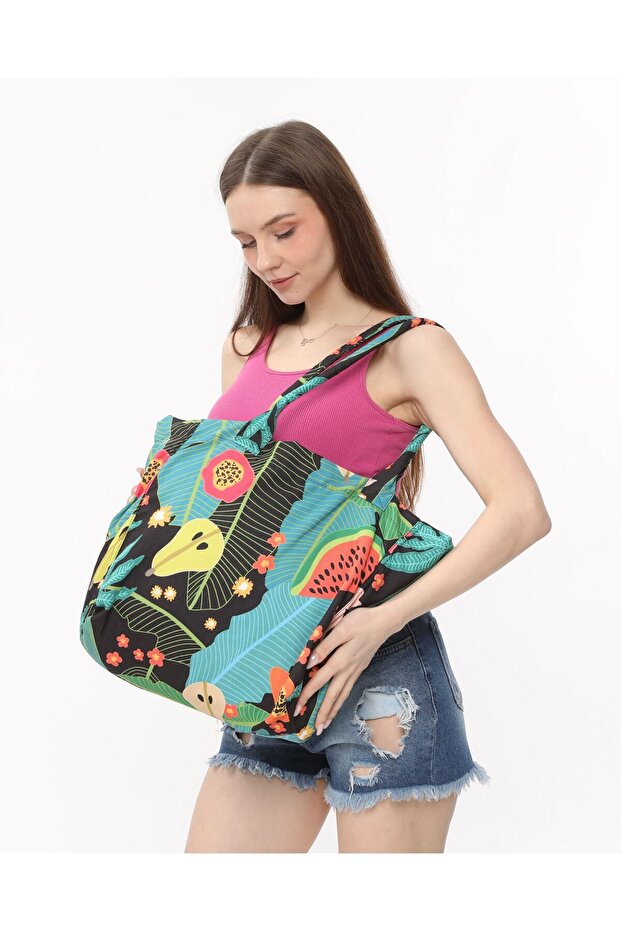 Happy Bag Mango Pattern Beach Bag - 5